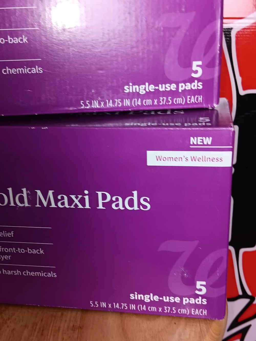 Walgreens Perineal Instant Cold Maxi Pads - Purple Box 2 Boxes Included.. - Picture 2 of 6